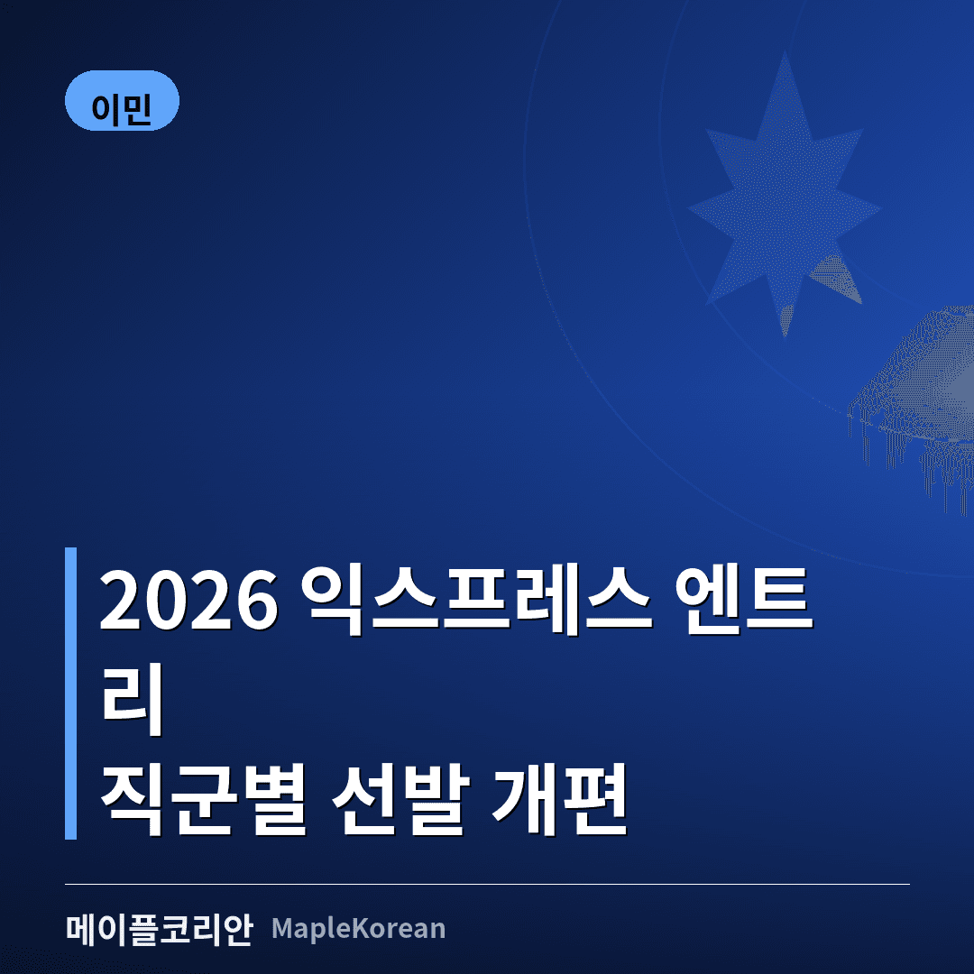 2026 익스프레스 엔트리 직군별 선발…의사·연구원·운송직 신설