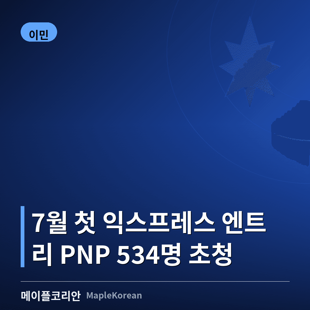 캐나다 영주권 서류와 이민 심사 상징 이미지