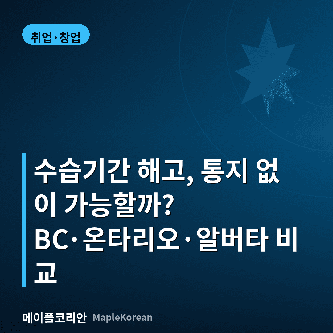 캐나다 오피스에서 수습기간 해고 통보 서류를 받아든 직장인의 모습